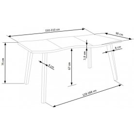 Деревянный стол Дерил 2 150-210/90/75