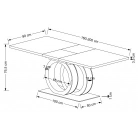Деревянный стол Григор 160-200/90/76