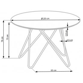 Деревянный стол Имзе 120/76