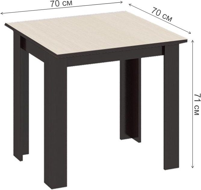 Стол обеденный Кантри-мини Т2 МФ-105.003 венге / дуб молочный