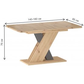 Деревянный стол Exel 140-180/85