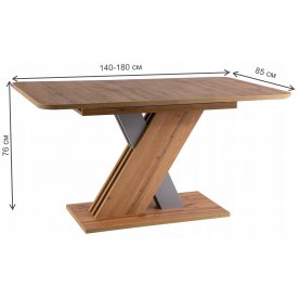 Деревянный стол Exel D 140-180/85/76