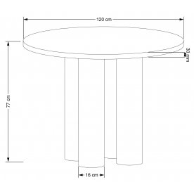 Деревянный стол Elefante okragly 120/77
