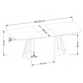 Деревянный стол Веллта 180-200/100/76