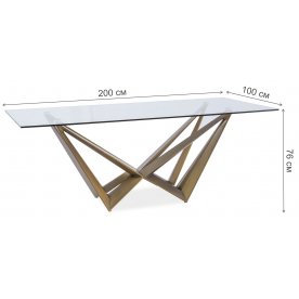 Стеклянный стол Aston 200/100/76