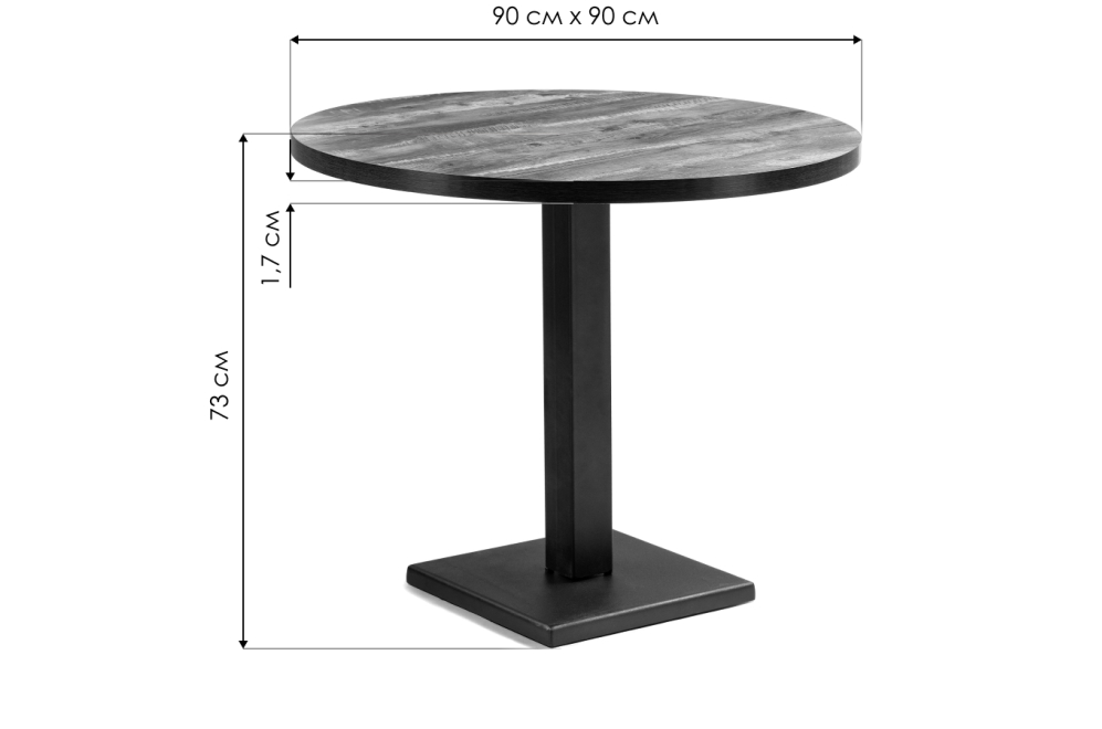 Стол Пенг дуб юкон / черный