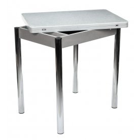 Стол Реал М-2 КМ 07 серый / ножка хром 02