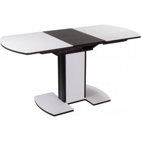 Стол Реал ПО КМ венге / камень 04 / ножка 05 венге/белый камень 04