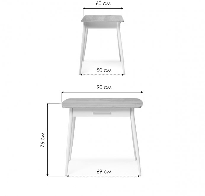 Стол Ревари эврика / белый