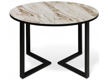 Обеденный стол SHT-T41/100-140 браун cтоун / черный