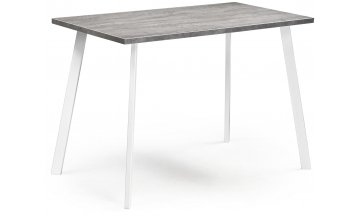 Стол Тринити Лофт 120 бетон / белый матовый