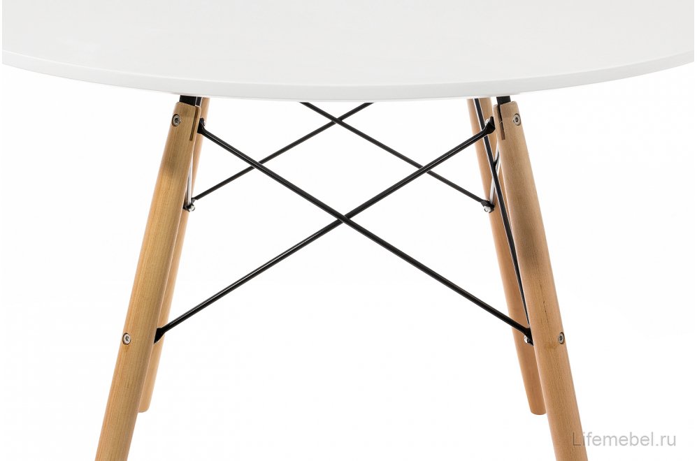 Стол Tulip 150 white top / wood leg