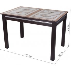 Стеклянный стол Вальс 08