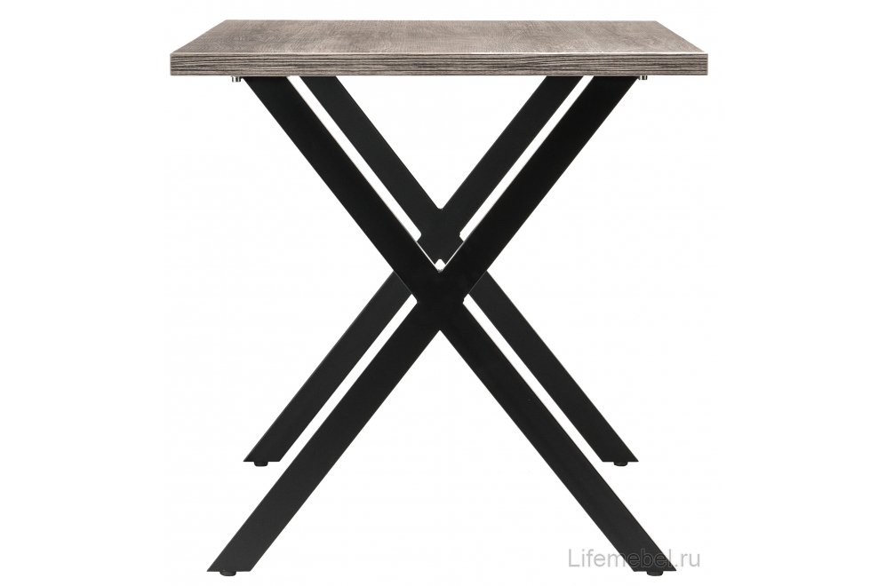 Стол Вик 120х75х77 дуб рошелье / черный матовый