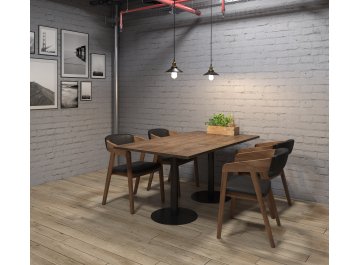 Обеденный стол VAST-160 NEW mokko/черный