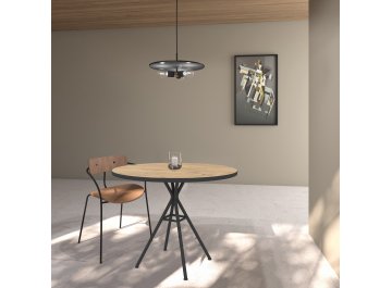 Обеденный стол VERONA basalt/черный