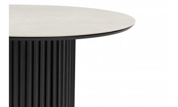 Керамический стол Барел 89 carmen light grey / черный