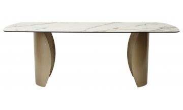 Керамический стол Bronte 200 KL-188 контрастный мрамор матовый / шампань