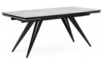 Керамический стол Дарвин 140(200)х80 черный мрамор shakespeare black / черный