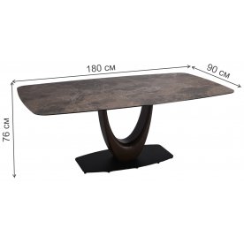 Керамический стол Римини 180х90х76