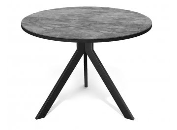 Керамический стол Фуши белое стекло глянец / черный