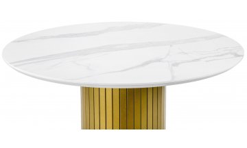 Керамический стол Гравент 110 patagonoa bianco repose / золотой