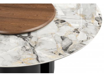 Круглый стол Иган 137 орех кантри / arctic ocean / черный