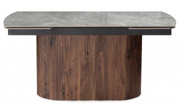 Керамический стол Lagos 160(240)x90 серый / орех