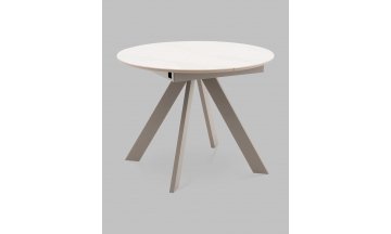 Керамический стол Миндель 100x100 мрамор / латте