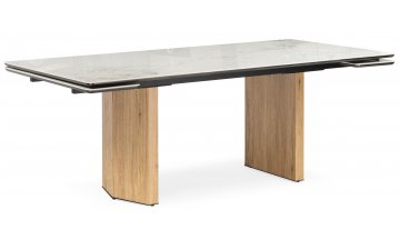 Керамический стол Монерон 200x100 brecha crema elegance / дуб монтана