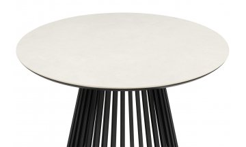 Керамический стол Нэнси 90 carmen light grey / черный