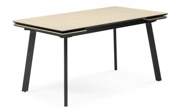 Керамический стол Норман 140(200)х80 черный мрамор shakespeare black / черный