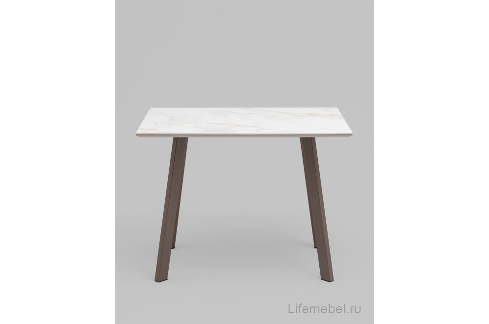 Керамический стол Райли белый / капучино