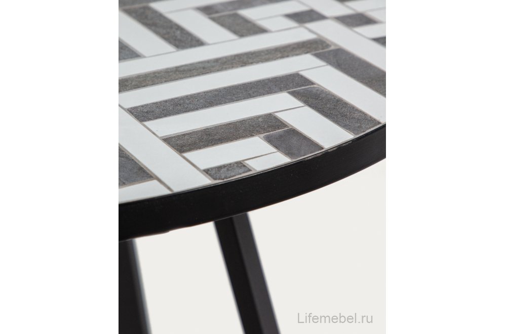Керамический стол Tella черно-белый
