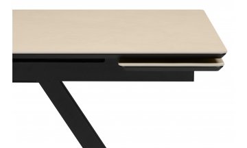 Керамический стол Вилли 140(200)х80 okara light yellow / черный