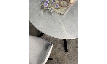 Керамический стол KENNER AR1000 черный/мрамор светло-серый