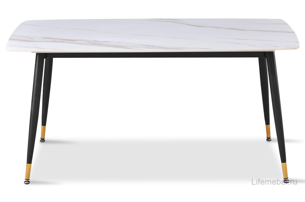 Стол Рио 140 см белый мрамор