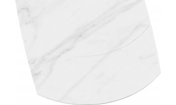 Керамический стол SHT-T75 раскладной белый мрамор / черный