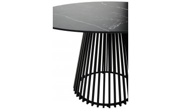 Керамический стол Terni 120 керамика черный мрамор матовый matt black marble solid ceramic / черный