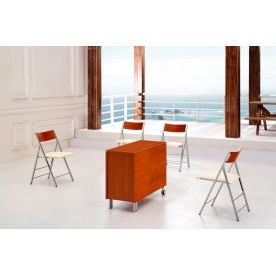 (НЕ АКТИВЕН, нет в прайсе) Обеденная группа "стол 2208 вишня и 4 стула 3332" (ES)