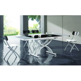 Обеденная группа "стол-трансформер B2109-1, 4 стула C3147 венге"