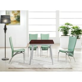 (НЕАКТИВЕН, больше не поставляется) Обеденная группа "стол B2225 венге и 4 стула 4056 салатовые" (ES)