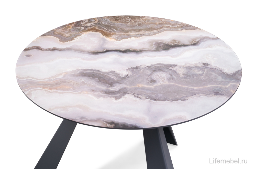 Обеденная группа Алеида серый / серо-коричневый агат / графит