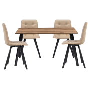 бежевый велюр / дуб делано темный / черный матовый