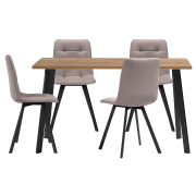 латте велюр / дуб вотан / черный матовый