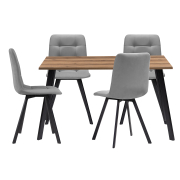 светло-серый велюр / дуб делано темный / черный матовый