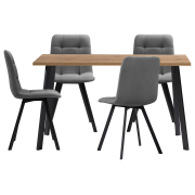 темно-серый велюр / дуб вотан / черный матовый