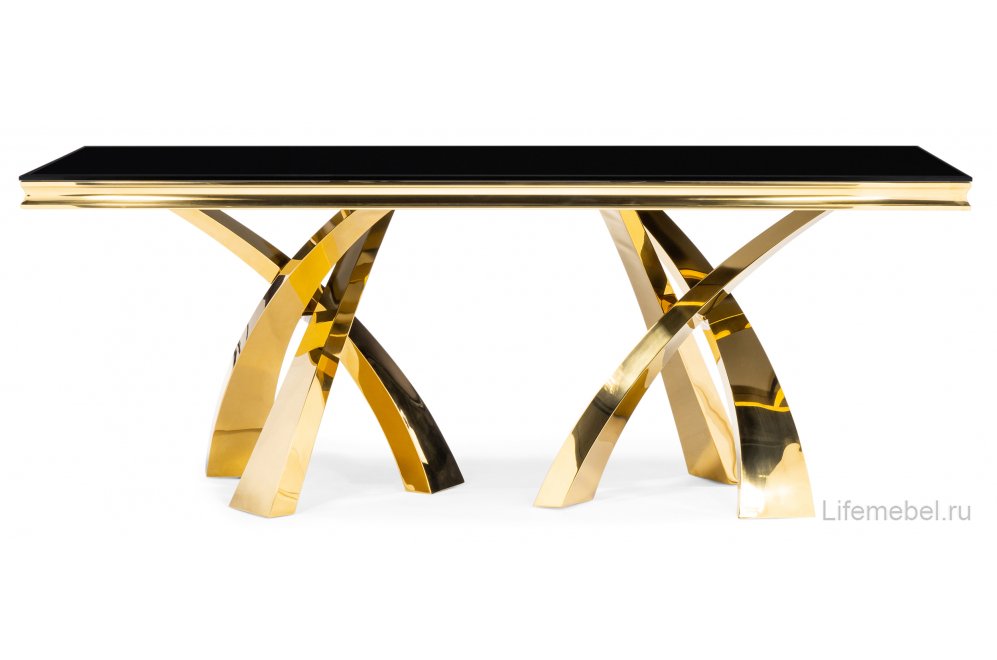 Обеденная группа Гилай black / gold