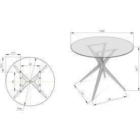 Обеденная группа Sheffilton SHT-DS239 песчаная буря / бетон чикаго светло-серый / черный муар