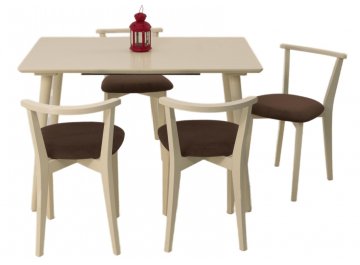 Раздвижной стол Монте Франк 120 натуральное дерево / натуральное дерево